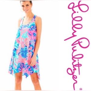 Lilly Pulitzer | Melle Trapeze Dress Coral Reef | I'm so Jelly | Small